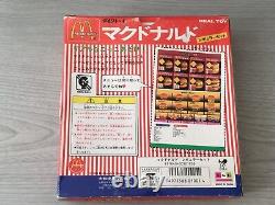 RARE Vintage 1995 Nouveau Set de Jouets en Plastique pour Aliments de McDonald's Japonais dans sa Boîte Hamburger