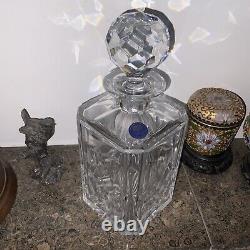 Rare 10 Thomas Webb Cut Glass Cristal Warwick Carré Décanter Nouveau Signé En Box