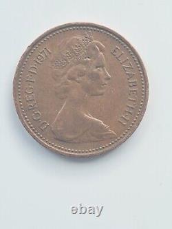 Rare 1971 1p New Penny Coin Original Old Coin, Conservé Dans Une Boîte D'environ 40 Ans
