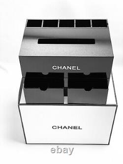 Rare Chanel Vip Gift Organizer / Boîte À Bijoux / Tissu - Porte-brosse