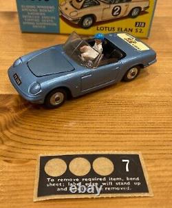 Rare Corgi Toys Lotus Elan S2 318 Nouveau En Boîte