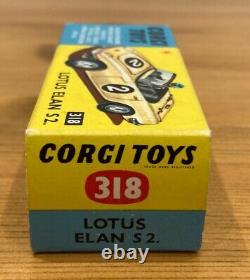 Rare Corgi Toys Lotus Elan S2 318 Nouveau En Boîte