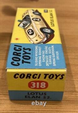 Rare Corgi Toys Lotus Elan S2 318 Nouveau En Boîte