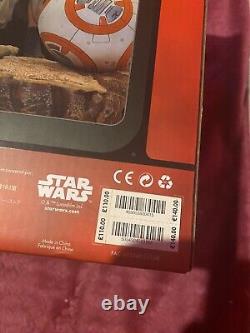 Rare Disney Store Rey & BB-8 Figure Statue Édition Limitée 700 Nouvelle Boîte Lumineuse