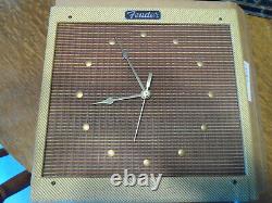 Rare Fender Sam Hutton Tweed Clock Des Années 1980 Dans La Boîte D’expédition Originale Nos