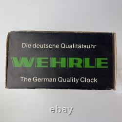 Rare Horloge de Réveil Wehrle Commander Vintage. Allemagne de l'Ouest années 1960. Neuf. Dans sa boîte.