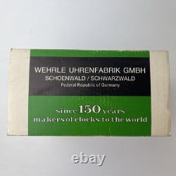 Rare Horloge de Réveil Wehrle Commander Vintage. Allemagne de l'Ouest années 1960. Neuf. Dans sa boîte.