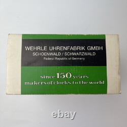 Rare Horloge de Réveil Wehrle Commander Vintage. Allemagne de l'Ouest années 1960. Neuf. Dans sa boîte.