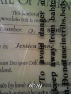 Rare Jessica Anne Doll Par Jan Mclean 91 De 8000 Seulement. Bnib. Certificat