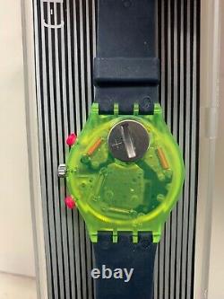 Rare Neon Swatch Originals Chrono Scj101 Grand Prix Nos With Box And Papers 1992