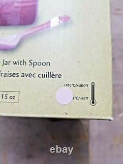 Rare Rose Pink- Le Creuset En Grès Berry/jam Jar & Silicone Spreader-new Boxed
