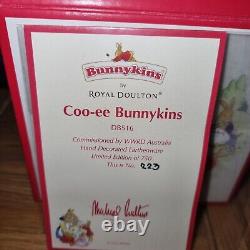 Rare Royal Doulton Bunnykins DB516 COO-EE 223/750 neuf dans sa boîte avec certificat