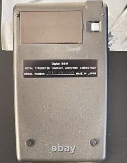 Royal Electronic Vintage Calculateur Digital 88m New Nos Box Bag 1970s Japon Rare