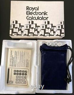 Royal Electronic Vintage Calculateur Digital 88m New Nos Box Bag 1970s Japon Rare