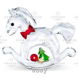 Swarovski Cristal CHEVAL À BASCULE JOYEUSES FÊTES 5544529 État Neuf dans sa Boîte Rare