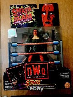 Tout Nouveau WCW NWO Sting Wolfpack Figurine Smash N Slam Toy Biz 1999 RARE dans sa boîte