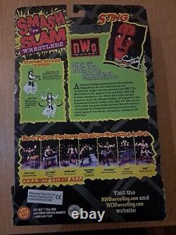 Tout Nouveau WCW NWO Sting Wolfpack Figurine Smash N Slam Toy Biz 1999 RARE dans sa boîte
