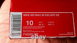 Traduisez ce titre en français : Nike Air Max 90 Escape QS Chaussures de sport en cuir UK9 Limitées Très rares Boîte neuve.