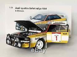 Ultra Rare 118 AUTOart 1984 Audi Quattro Safari Rally Tout Neuf Boîte Étonnante