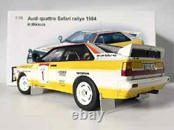 Ultra Rare 118 AUTOart 1984 Audi Quattro Safari Rally Tout Neuf Boîte Étonnante