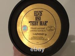 V. RARE 'Elvis chante Teddy Bear' Ornement en verre sous cloche NEUF DANS SA BOÎTE