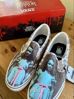 Vans X The Shining House Of Terror Slip On Shoes Rare New In Box Uk 7.5