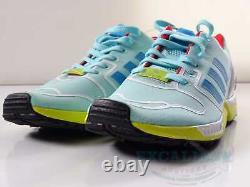 Vintage Adidas Rare Trainers Zx Flux Bold Aqua / Blanc Techfit Taille 7 New Boxed