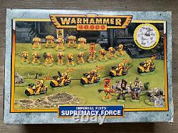 Warhammer 40k Boîte d'armée de la Force de Suprématie des Imperial Fists Complète NOS OOP Rare