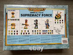Warhammer 40k Boîte d'armée de la Force de Suprématie des Imperial Fists Complète NOS OOP Rare