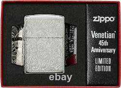 Zippo Lighter Vénitien 45th Anniversary Edition Limitée Rare Nouveau & Boxed 2019