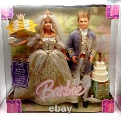 \ud83d\udc8dtrès Rare Collectionneur 2005 Barbie Comme Cendrillon, Ken, Set De Mariage, Nouveau Dans La Boîte